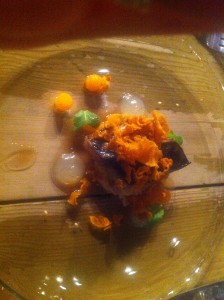 Mackerel with Butternut, Vanilla and Sesame