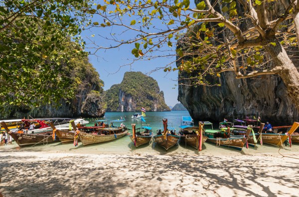 boats on a seashore